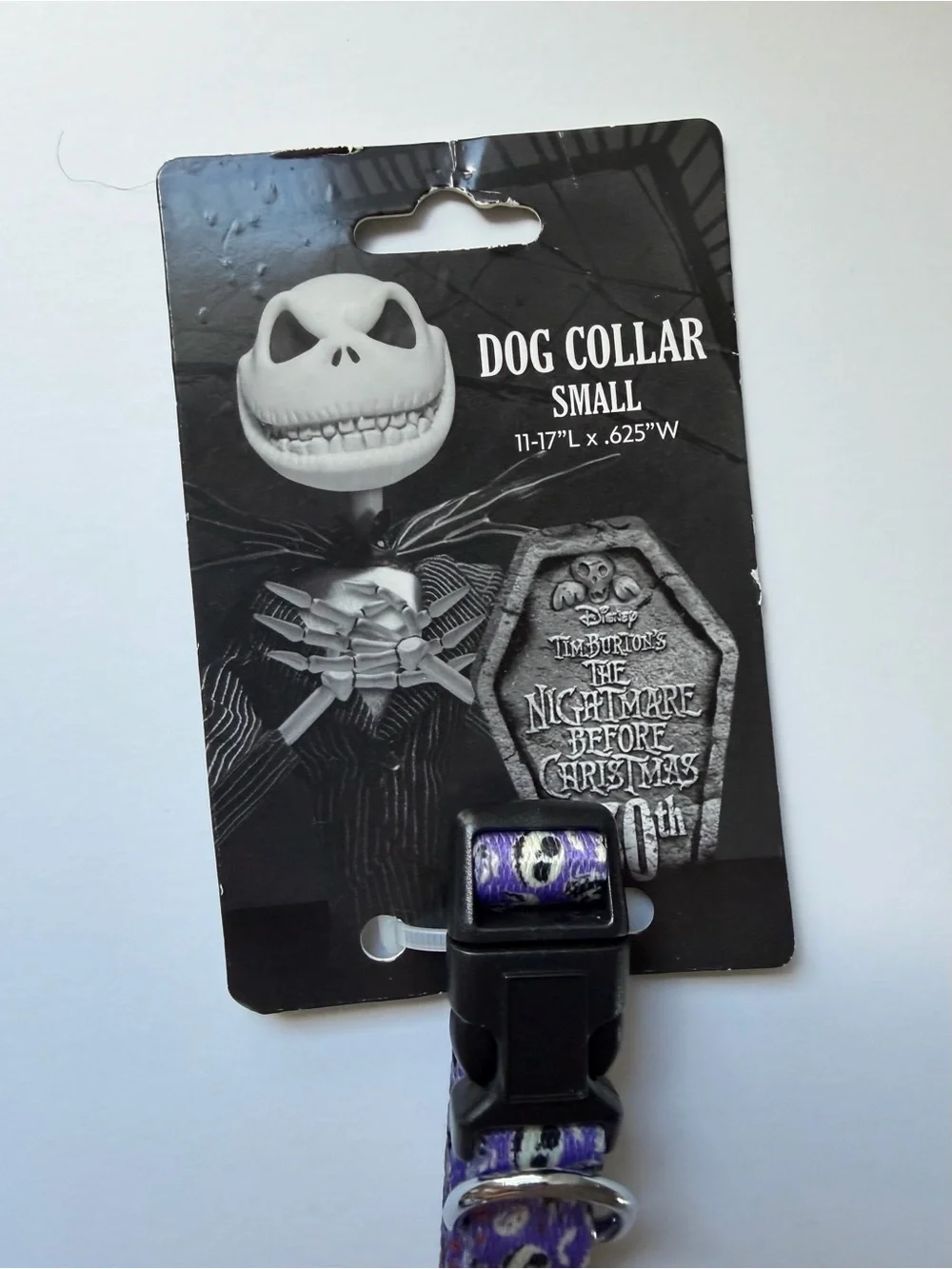 Disney The Nightmare Before Christmas Purple Jack Skellington Dog Collar Small